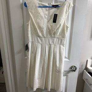 White Pleated Dress